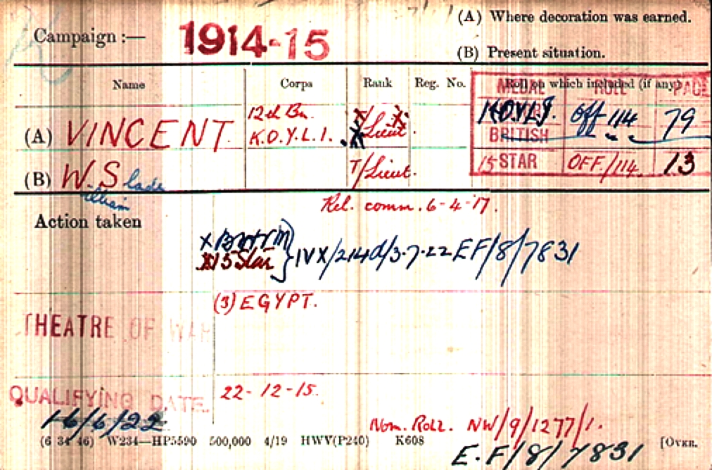Served in Egypt 1916